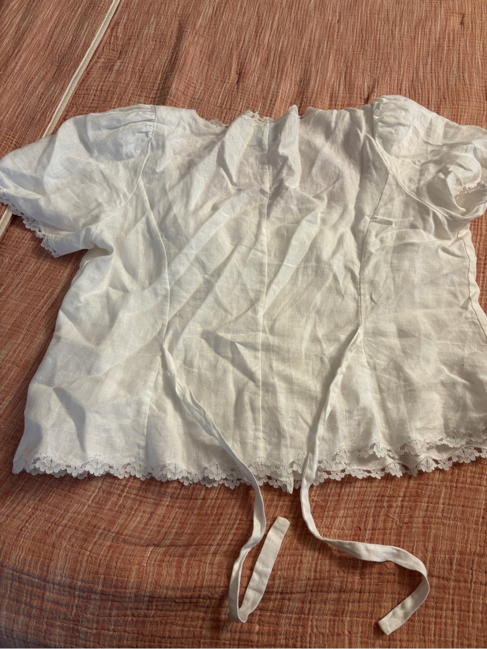 Reformation Annabella White Linen Top - Picture 5 of 6